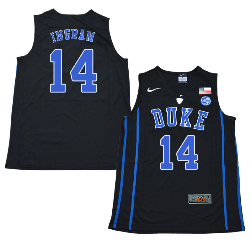Duke Blue Devils #14 Brandon Ingram College Basketball Jerseys Sale-Black